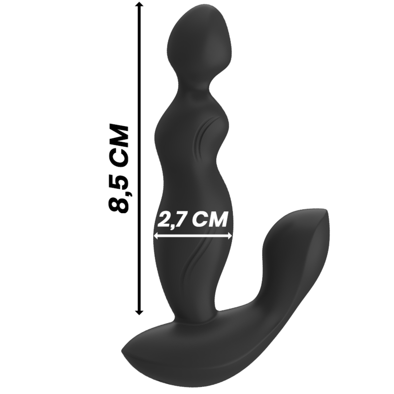 BLACK&SILVER - SILICONE REMOTE CONTROL FOR CORA ANAL PLUG