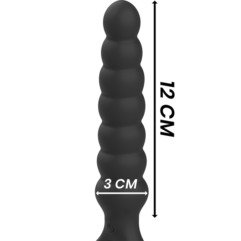 BLACK&SILVER - POWERFUL SILICONE ANAL DILATOR BOB
