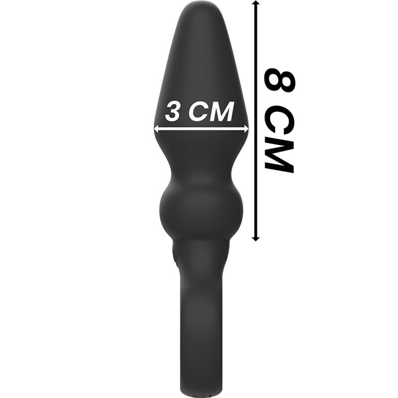 BLACK&SILVER - POWERFUL OZZY SILICONE ANAL PLUG
