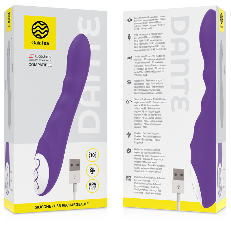 GALATEA - DANTE PURPLE VIBRATOR + WATCHME REMOTE