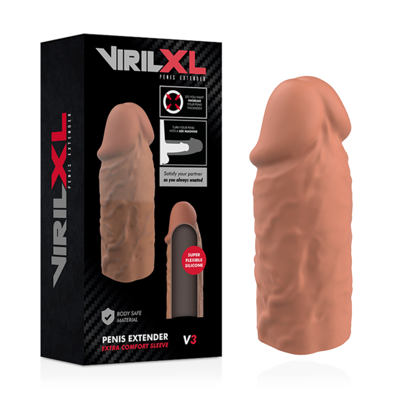 VIRILXL - LIQUID SILICONE BROWN PENIS EXTENSION V3