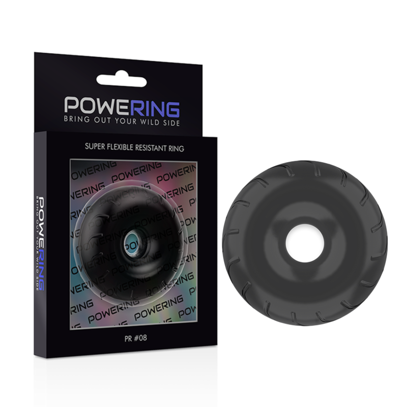 POWERING - SUPER FLEXIBLE AND DURABLE 5CM PENIS RING PR08 BLACK