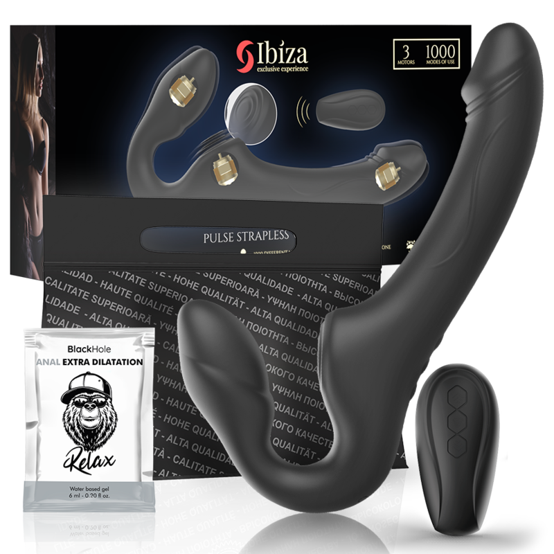 IBIZA - STRAPLESS VIBRATOR WITH PUSH-BUTTON REMOTE CONTROL