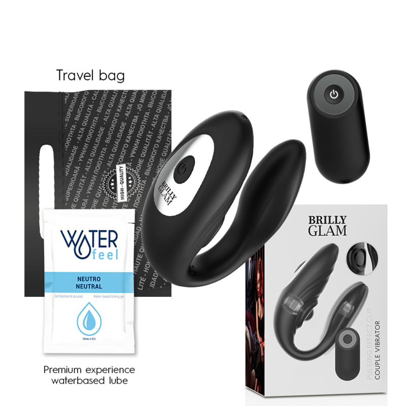 BRILLY GLAM - VIBRATING PULSE REMOTE CONTROL COUPLE TOY