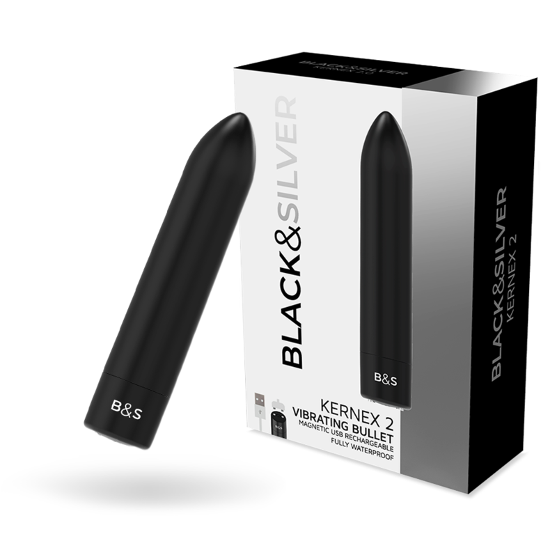 BLACK&SILVER - KERNEX 2 BLACK VIBRATING MAGNETIC BALL