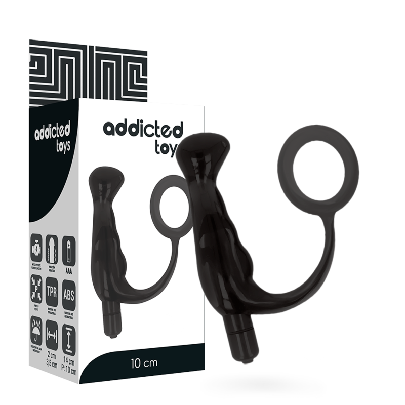 ADDICTED TOYS - TICO BLACK PROSTATE VIBRATOR 10 CM