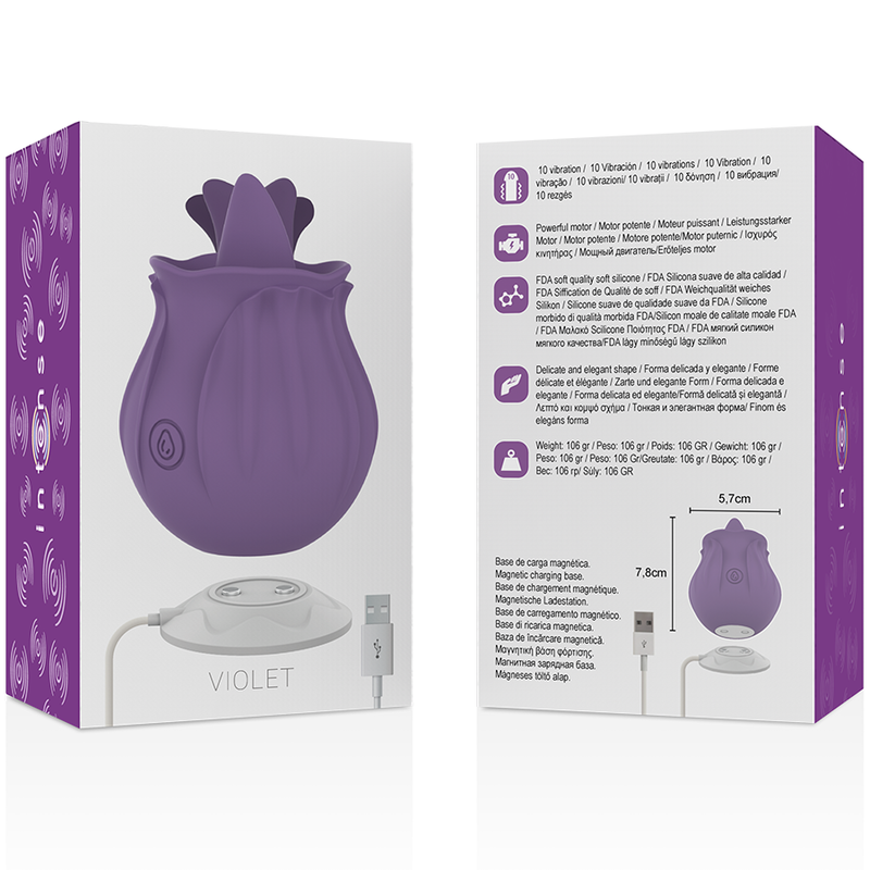 INTENSE - VIOLET CLITORAL STIMULATOR 10 VIBRATIONS LILAC