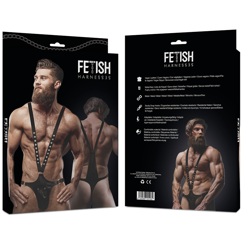 FETISH SUBMISSIVE ATTITUDE - MEN'S V-SHAPED ECO LEATHER HARNESS