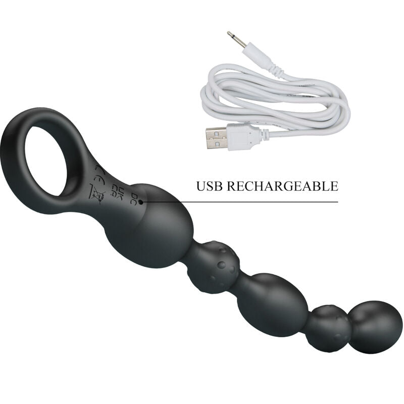PRETTY LOVE - 10-FUNCTION RECHARGEABLE SILICONE ANAL BEADS