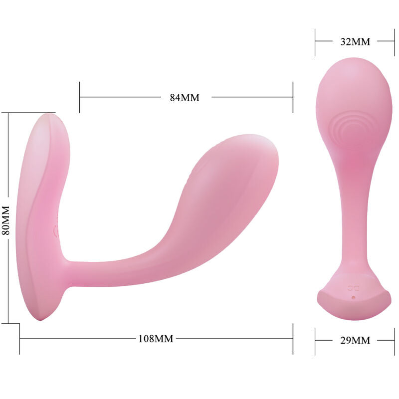 PRETTY LOVE - BAIRD G-SPOT APPLICATOR 12 RECHARGEABLE VIBRATIONS PINK
