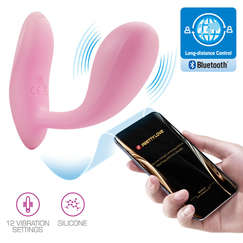 PRETTY LOVE - BAIRD G-SPOT APPLICATOR 12 RECHARGEABLE VIBRATIONS PINK