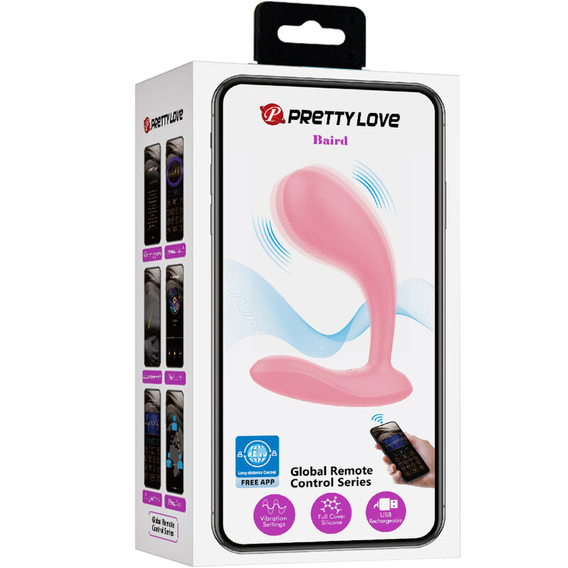PRETTY LOVE - BAIRD G-SPOT APPLICATOR 12 RECHARGEABLE VIBRATIONS PINK
