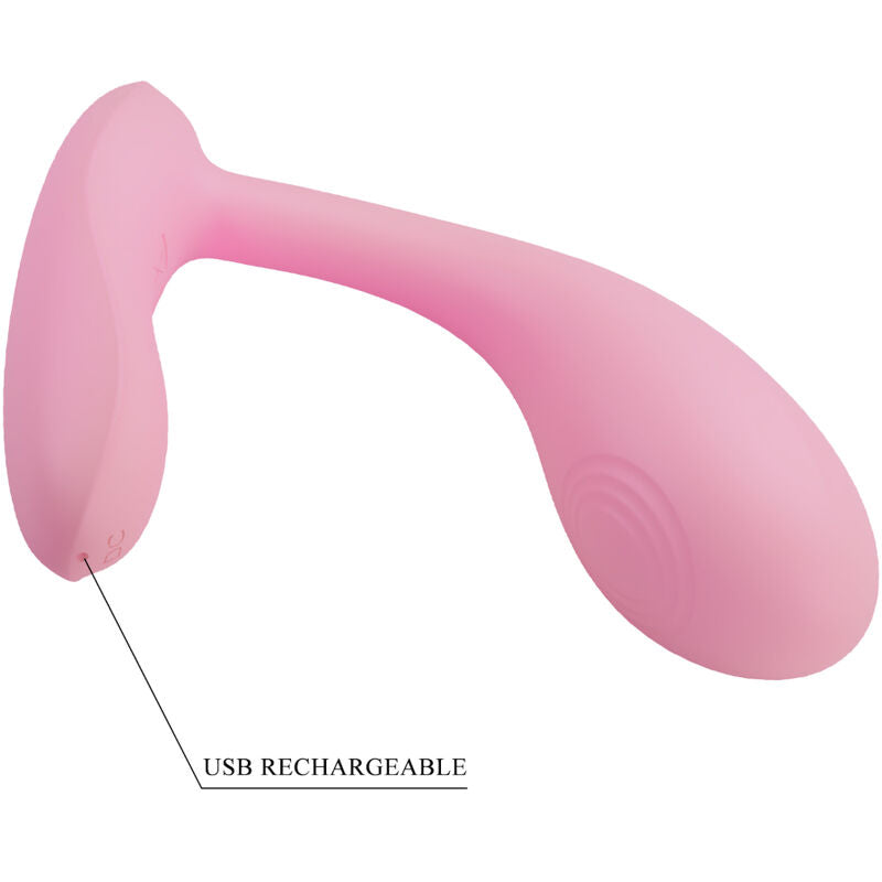 PRETTY LOVE - BAIRD G-SPOT APPLICATOR 12 RECHARGEABLE VIBRATIONS PINK