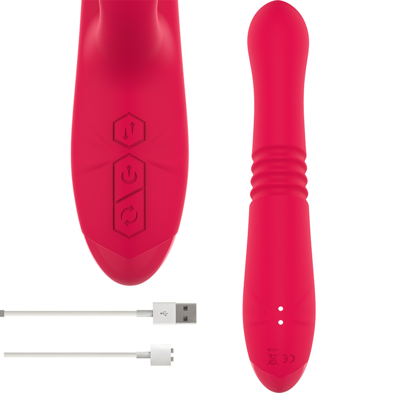INTENSE - DUA RECHARGEABLE MULTIFUNCTIONAL UP & DOWN VIBRATOR WITH RED TONGUE