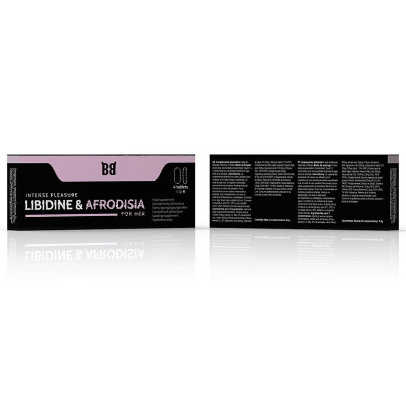BLACK BULL - LIBIDO & APHRODISIA INTENSE PLEASURE FOR ITS 4 TABLETS