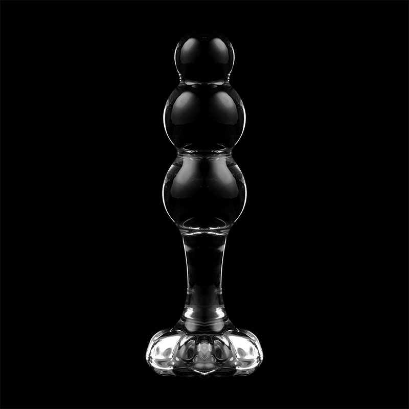 NEBULA SERIES BY IBIZA - MODEL 1 CLEAR BOROSILICATE GLASS STOPPER 10.5 CM -O- 3 CM