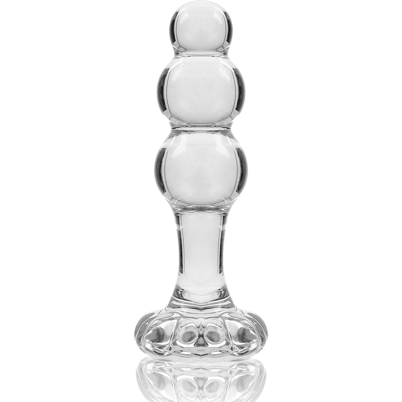 NEBULA SERIES BY IBIZA - MODEL 1 CLEAR BOROSILICATE GLASS STOPPER 10.5 CM -O- 3 CM