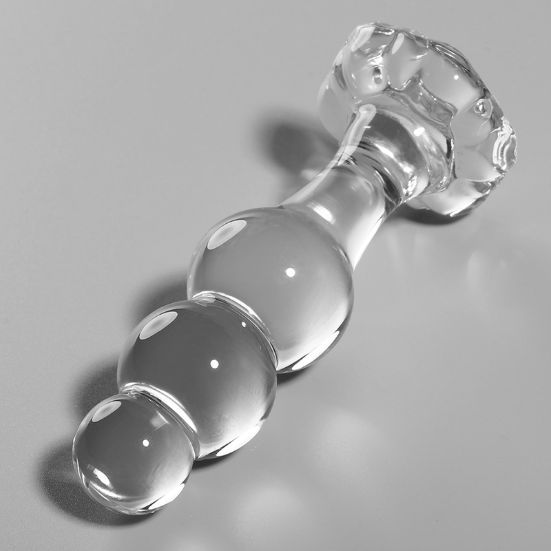 NEBULA SERIES BY IBIZA - MODEL 1 CLEAR BOROSILICATE GLASS STOPPER 10.5 CM -O- 3 CM