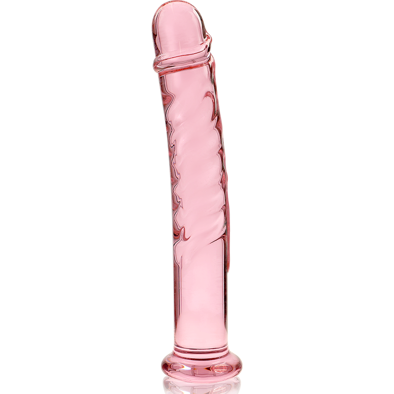 NEBULA SERIES BY IBIZA - MODEL 16 BOROSILICATE GLASS DILDO PINK 18.5 CM -O- 3 CM