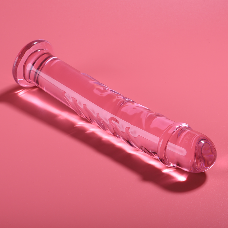 NEBULA SERIES BY IBIZA - MODEL 16 BOROSILICATE GLASS DILDO PINK 18.5 CM -O- 3 CM