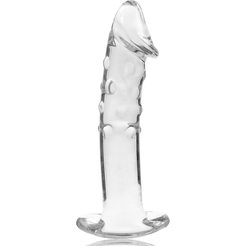 NEBULA SERIES BY IBIZA - MODEL 19 BOROSILICATE GLASS DILDO CLEAR 18.5 CM -O- 4 CM
