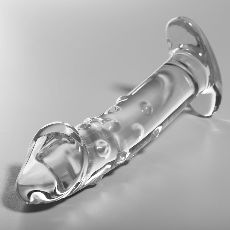 NEBULA SERIES BY IBIZA - MODEL 19 BOROSILICATE GLASS DILDO CLEAR 18.5 CM -O- 4 CM