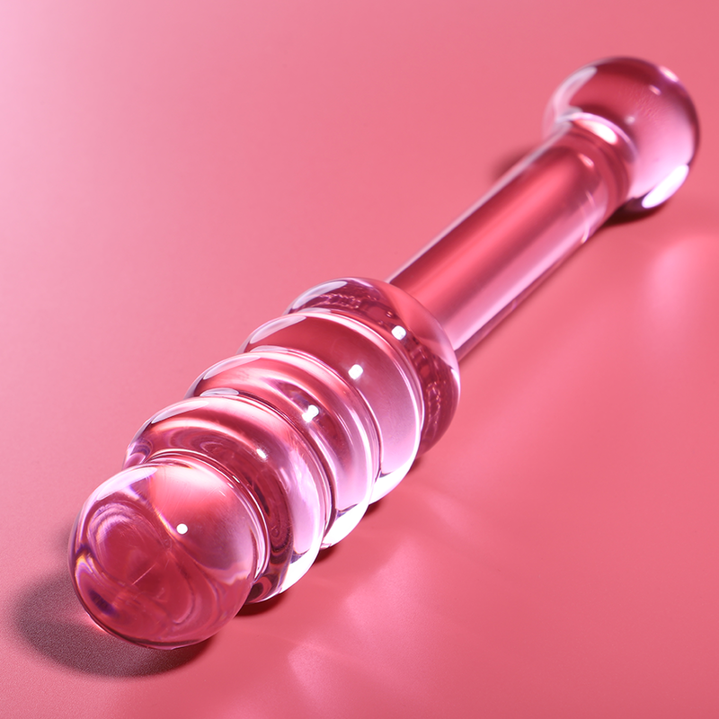 NEBULA SERIES BY IBIZA - MODEL 20 BOROSILICATE GLASS DILDO PINK 20.5 CM -Ø- 3 CM