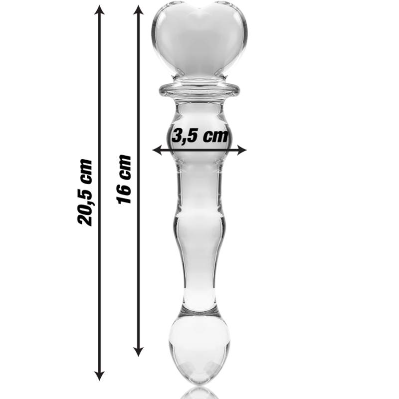 NEBULA SERIES BY IBIZA - MODEL 21 BOROSILICATE GLASS GODE CLEAR 20.5 CM -O- 3.5 CM