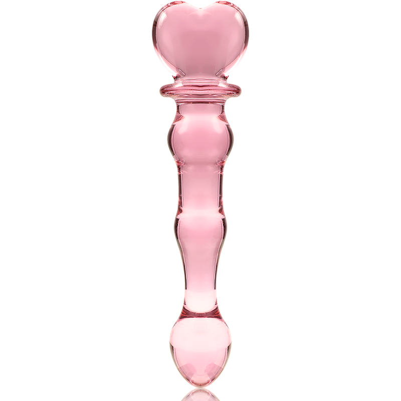 NEBULA SERIES BY IBIZA - MODEL 21 PINK BOROSILICATE GLASS DILDO 20.5 CM -O- 3.5 CM