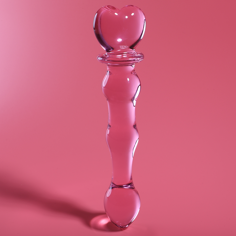 NEBULA SERIES BY IBIZA - MODEL 21 PINK BOROSILICATE GLASS DILDO 20.5 CM -O- 3.5 CM