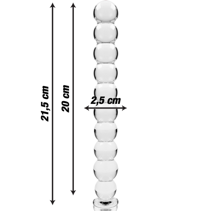 NEBULA SERIES BY IBIZA - 22 CLEAR BOROSILICATE GLASS GODE MODEL 21.5 CM -O- 2.5 CM