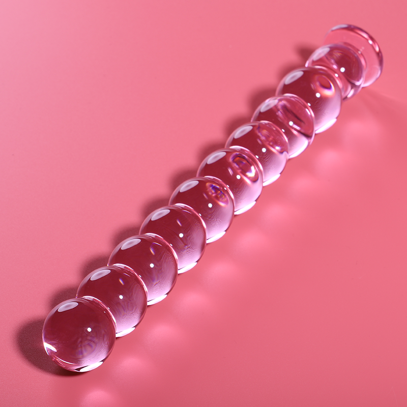 NEBULA SERIES BY IBIZA - MODEL 22 PINK BOROSILICATE GLASS DILDO 21.5 CM -Ø- 2.5 CM