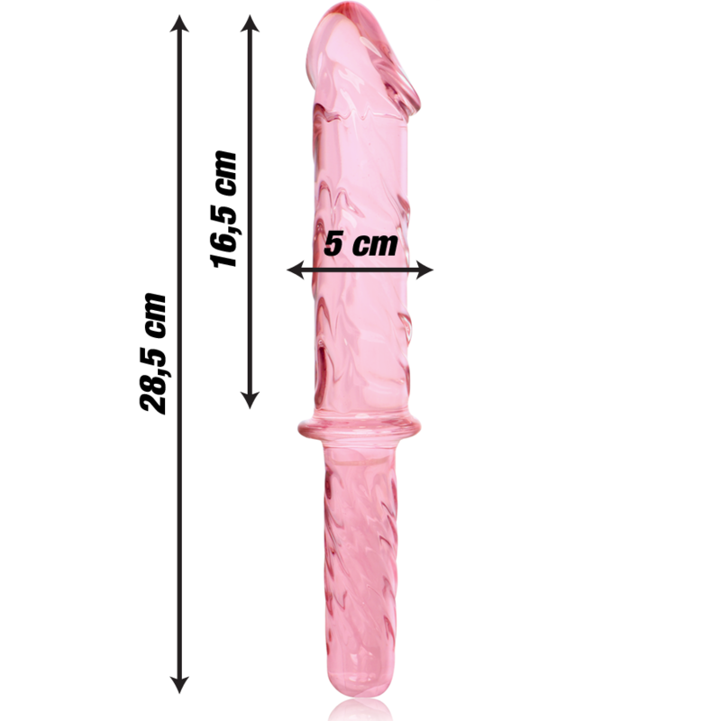 NEBULA SERIES BY IBIZA - 24 GODE MODEL IN PINK BOROSILICATE GLASS 28.5 CM -O- 5 CM