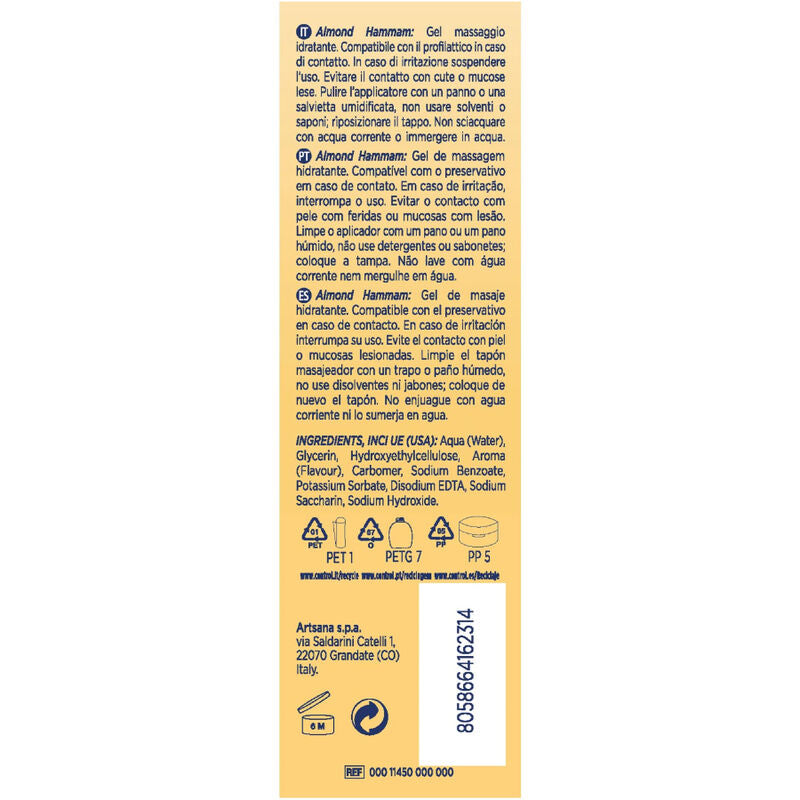 CONTROL - HAMMAM ALMOND MASSAGE GEL 3-IN-1 200 ML