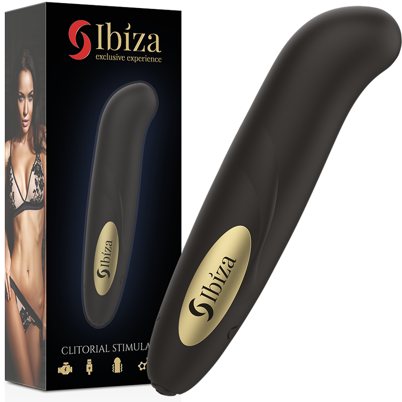 IBIZA - CLITORAL STIMULATOR USB CHARGER 10 VIBRATION MODES GOLD 13 X 2.9 CM