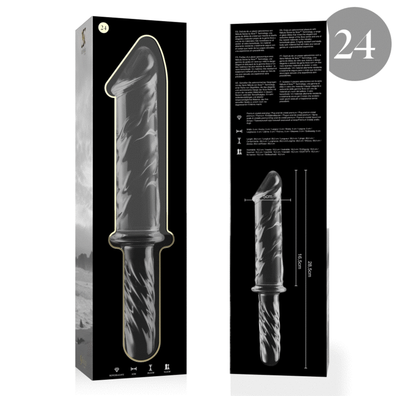 NEBULA SERIES BY IBIZA - MODEL 24 BOROSILICATE CLEAR GLASS GODE 28.5 CM -O- 5 CM