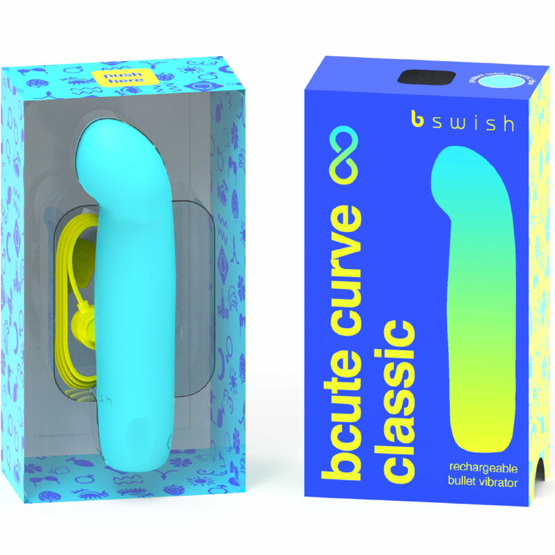 B SWISH - RECHARGEABLE VIBRATOR BCUTE CURVE INFINITE CLASSIC BLUE SILICONE