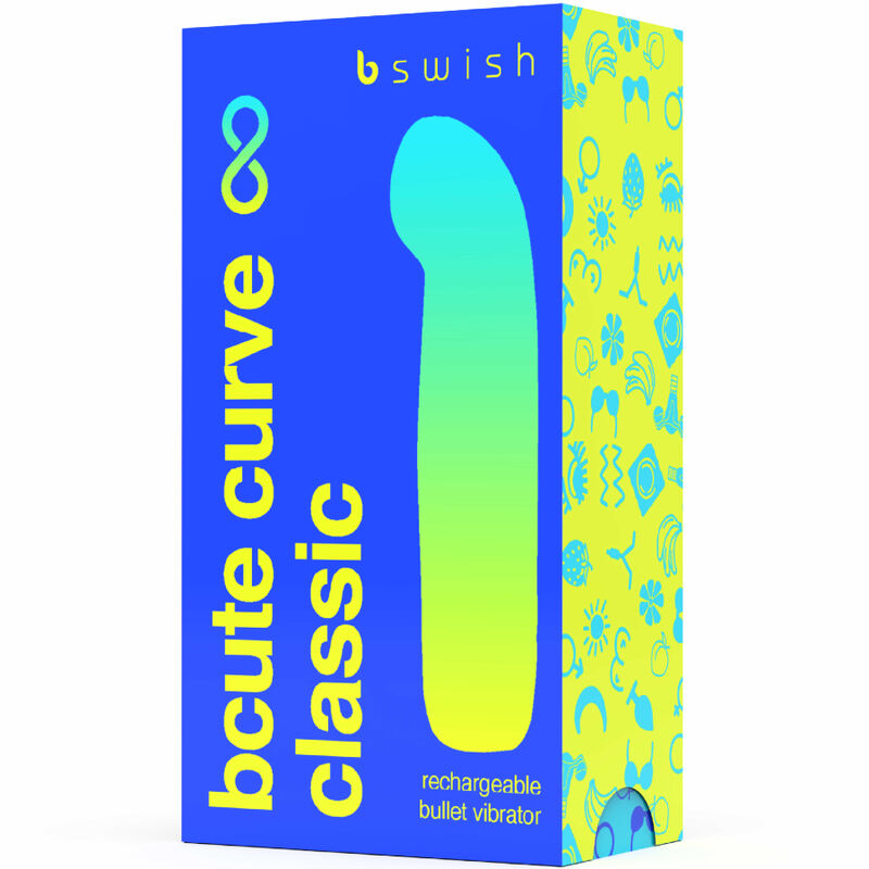 B SWISH - RECHARGEABLE VIBRATOR BCUTE CURVE INFINITE CLASSIC BLUE SILICONE