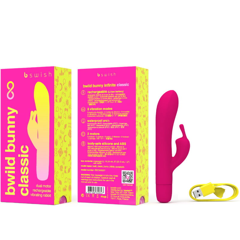 B SWISH - RECHARGEABLE VIBRATOR CLASSIC BWILD BUNNY INFINITE SILICONE PINK
