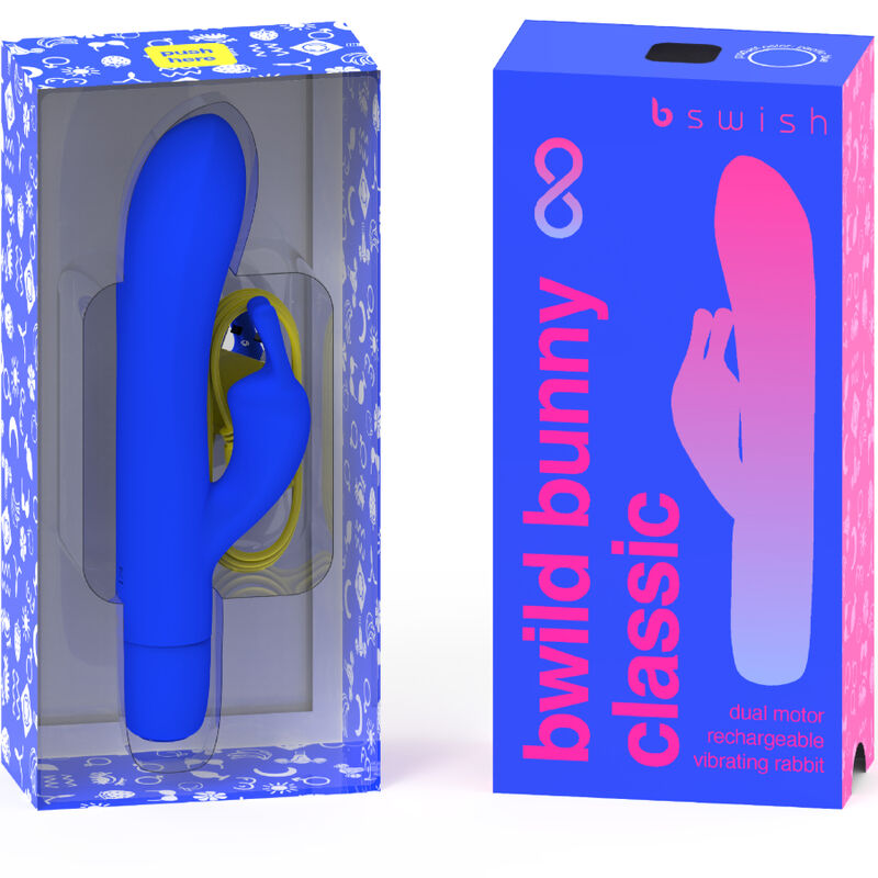 B SWISH - RECHARGEABLE CLASSIC VIBRATOR BWILD BUNNY INFINITE SILICONE BLUE