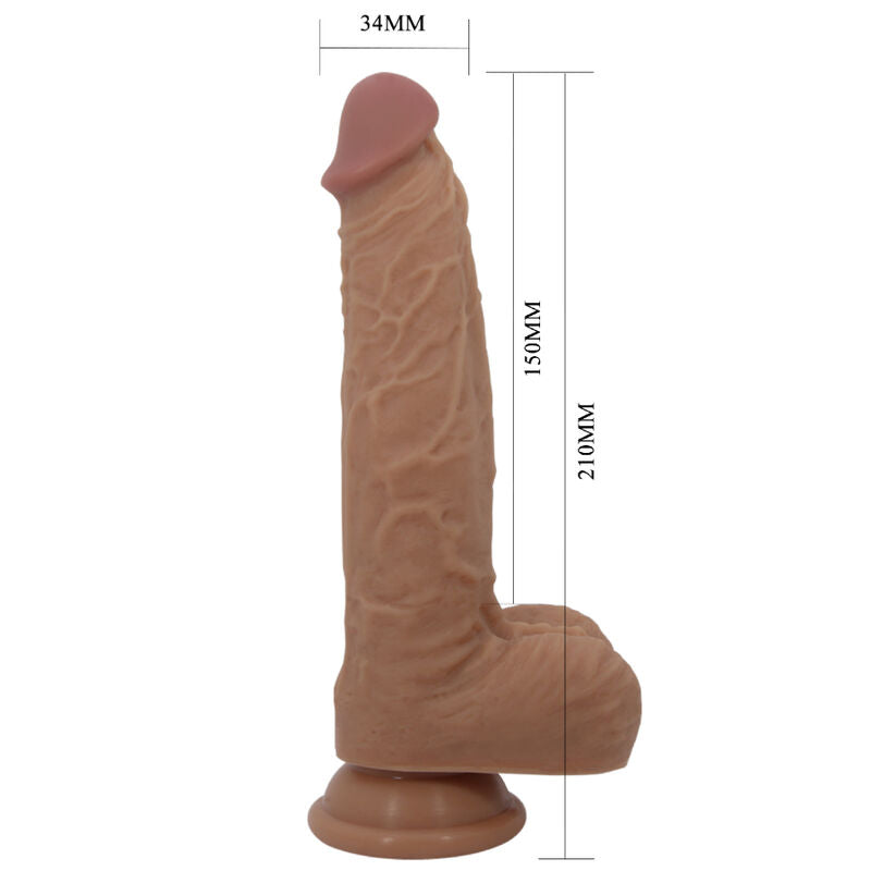 PRETTY LOVE - JONATHAN SILICONE DILDO 3 VIBRATIONS + 3 INSERTION LENGTHS REMOTE CONTROL 21 CM