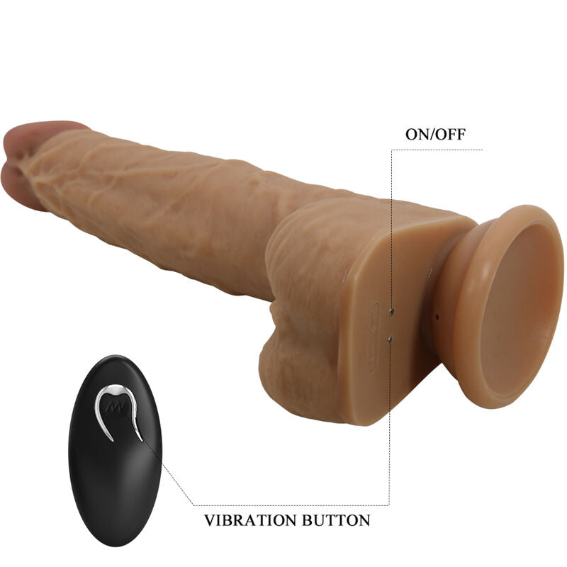 PRETTY LOVE - JONATHAN SILICONE DILDO 3 VIBRATIONS + 3 INSERTION LENGTHS REMOTE CONTROL 21 CM