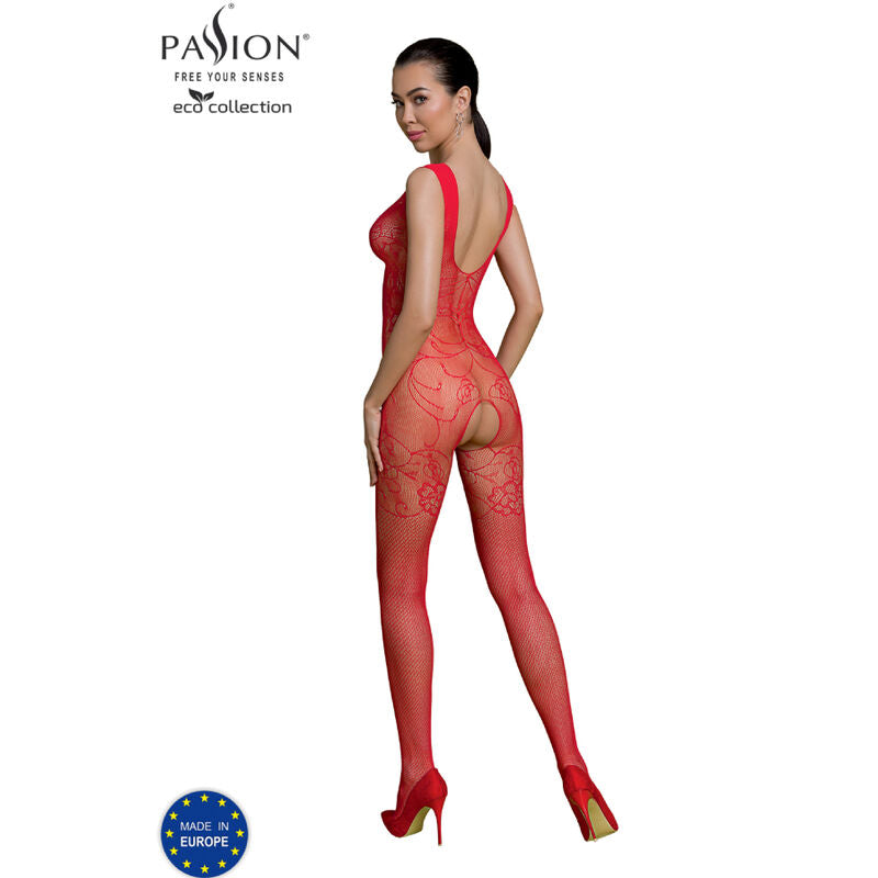 PASSION - BODYSTOCKING ECO COLLECTION ECO BS012 RED