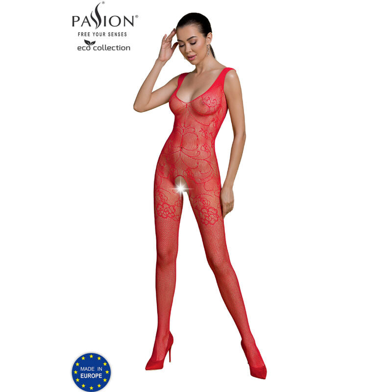 PASSION - BODYSTOCKING ECO COLLECTION ECO BS012 RED