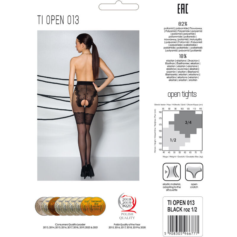 PASSION - TIOPEN 013 20/40 DENIER 3/4 BLACK TIGHTS
