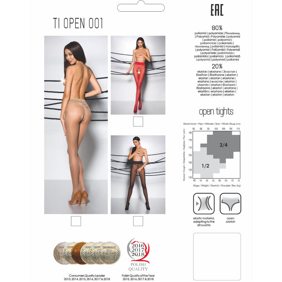 PASSION - TIOPEN 001 BLACK 3/4 20 DEN TIGHTS