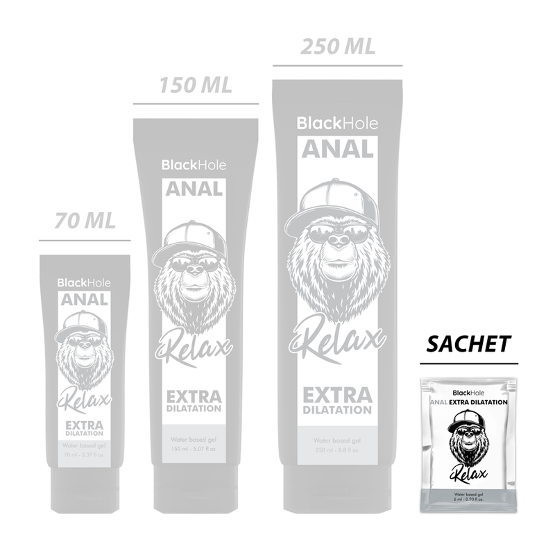 BLACK HOLE - WATER-BASED GEL EXTRA DILATION 6 ML SINGLE DOSE