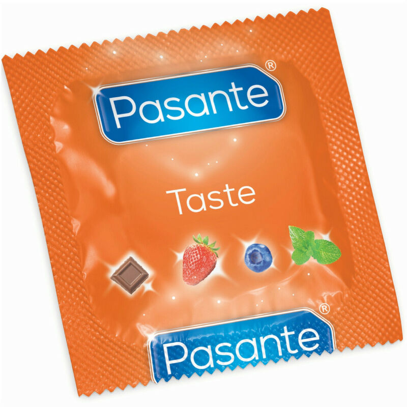 PASANTE - BLUEBERRY FLAVOURED CONDOMS BAG 144 UNITS