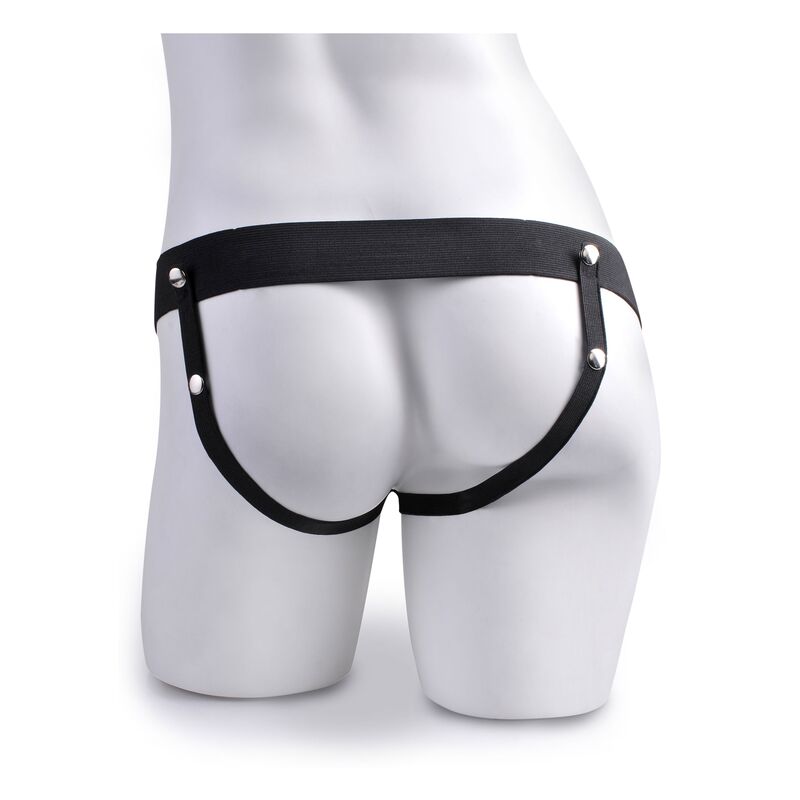 FETISH FANTASY SERIES - ADJUSTABLE HARNESS REALISTIC PENIS WITH EJACULATING BALLS 19 CM