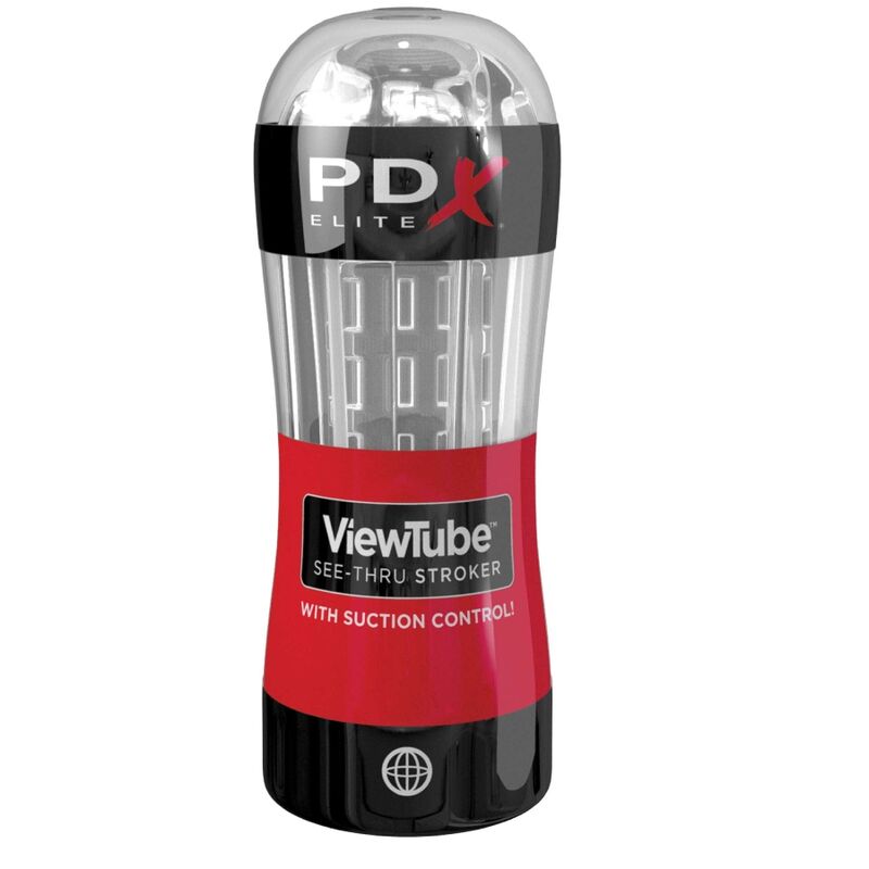PDX ELITE - MASTURBATOR STROKER VIEW TUBE CONTROL SUCTION CLEAR